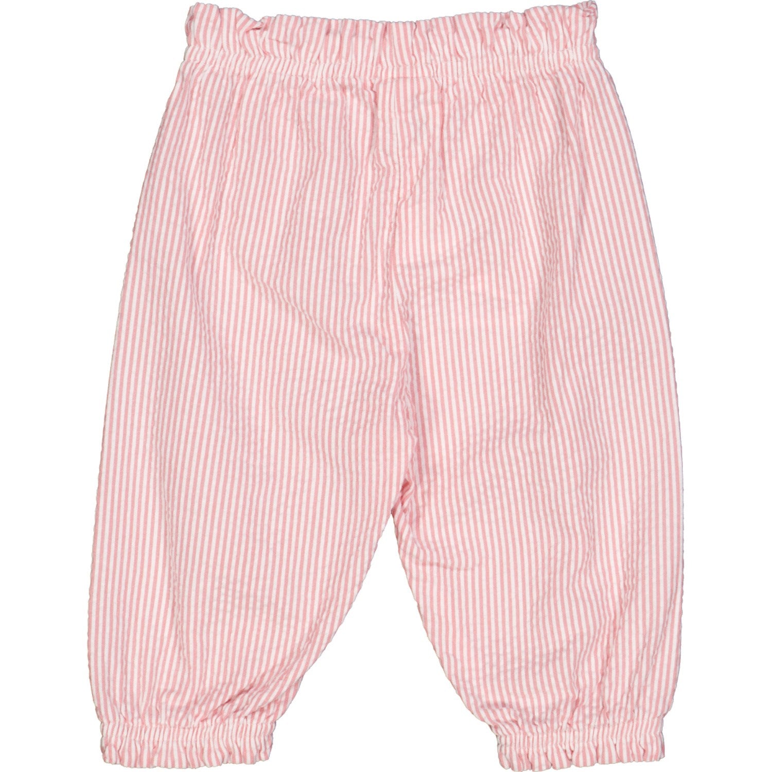 Müsli Balsam Cream/ Bubblegum Seersucker Stripe Flared Bukser Baby