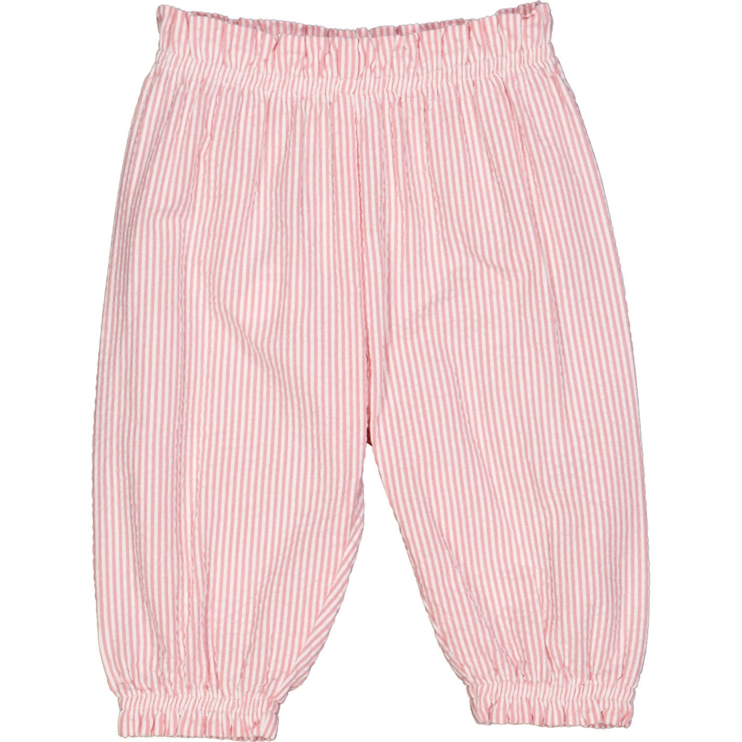 Müsli Balsam Cream/ Bubblegum Seersucker Stripe Flared Bukser Baby