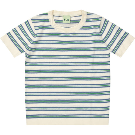 FUB ecru/washed indigo Striped T-shirt
