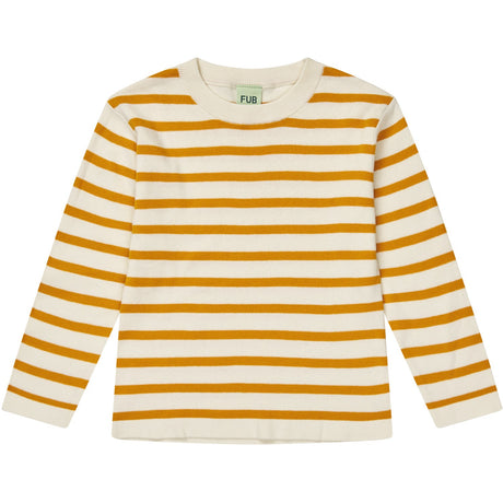 FUB ecru/sunflower langermet T-skjorte
