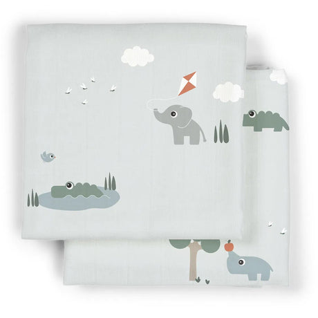 DonebyDeer Blå Tøybleie 2 stk Lekeplass Blå