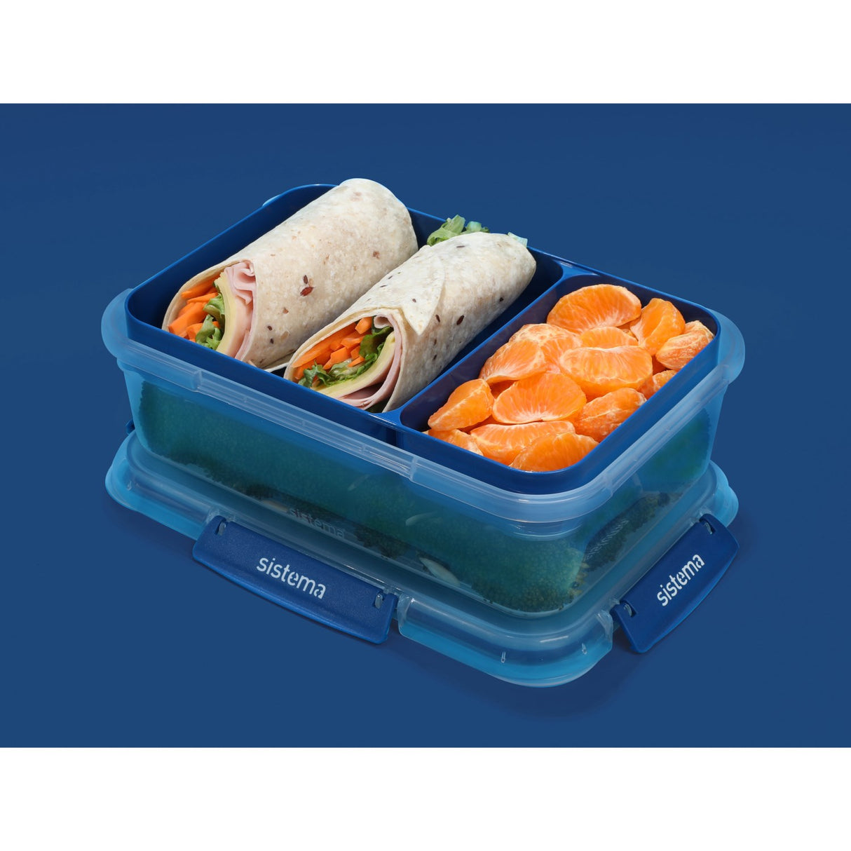 Sistema Ocean Blue Rectangle Stax To Go Lunsjboks 2,2L