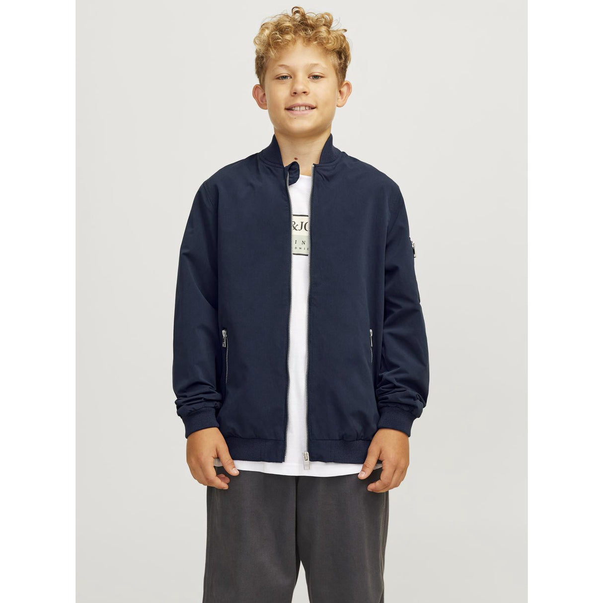 Jack & Jones Junior Navy Blazer Rush Bomber Jakke Noos