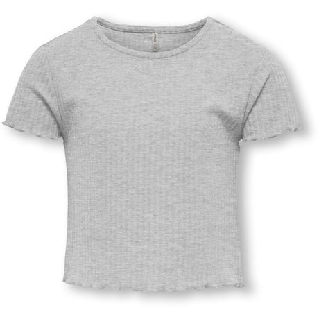 kids ONLY Light Grey Melange Nella O-Neck Topp Noos