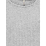 kids ONLY Light Grey Melange Nella O-Neck Topp Noos