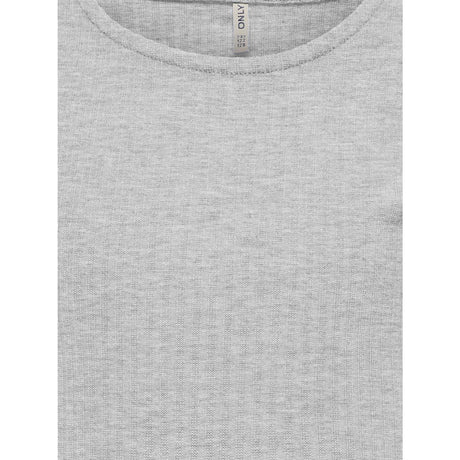 kids ONLY Light Grey Melange Nella O-Neck Topp Noos