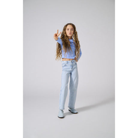 kids ONLY Lys Blue Denim Juicy Life Wide Leg Denim Jeans Noos