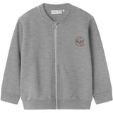 Name It Lys Grey Melange Bertillo Regular Sweat Cardigan