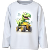 Name It Bright White Race Dino Voto Regular Bluse