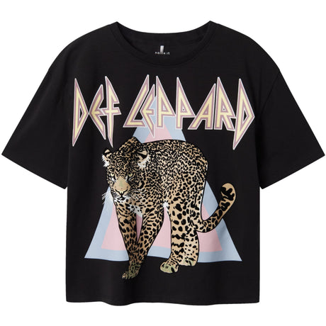 Name It Black Jikki Def Leppard T-Shirt