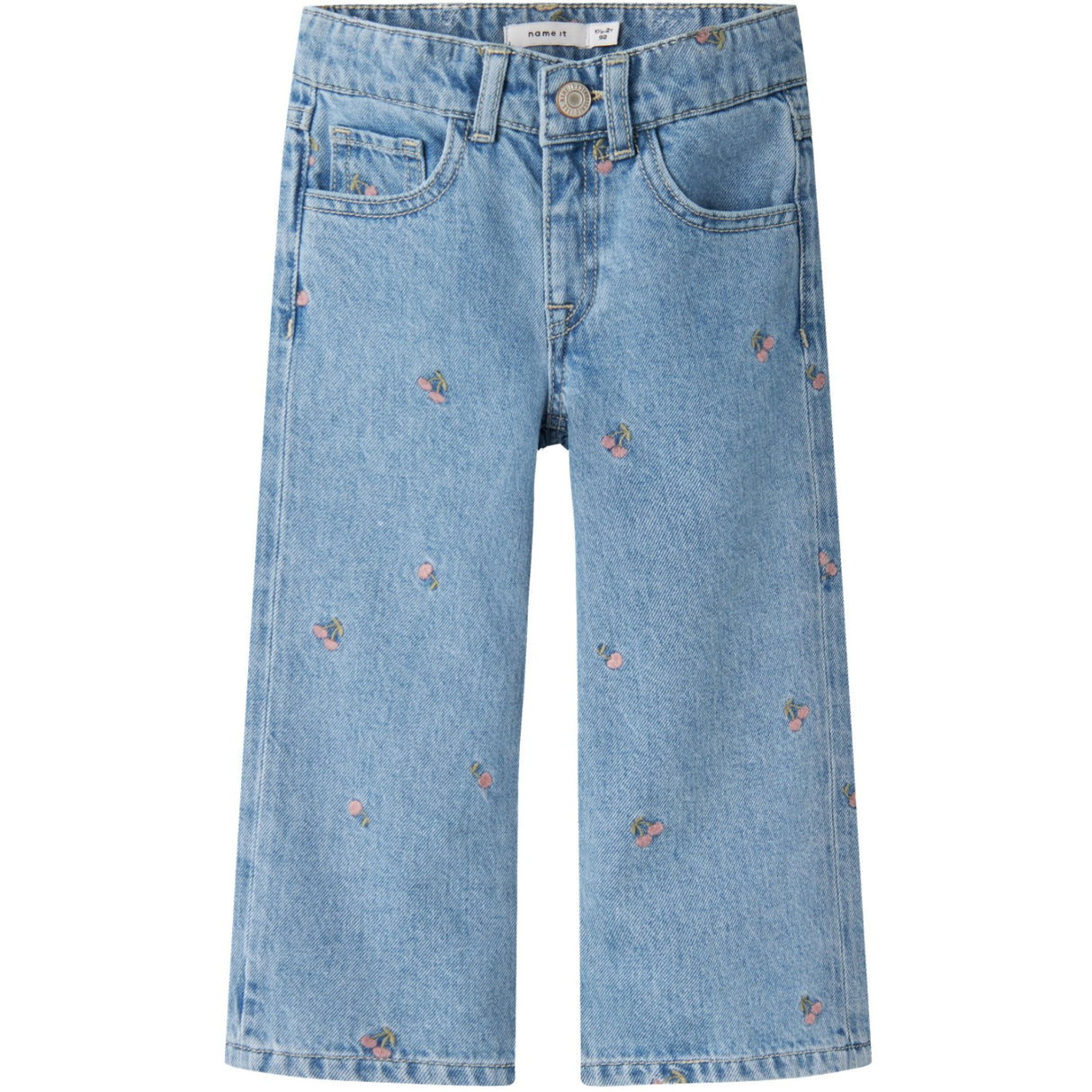 Name It Lys Blue Denim Rose Wide Jeans