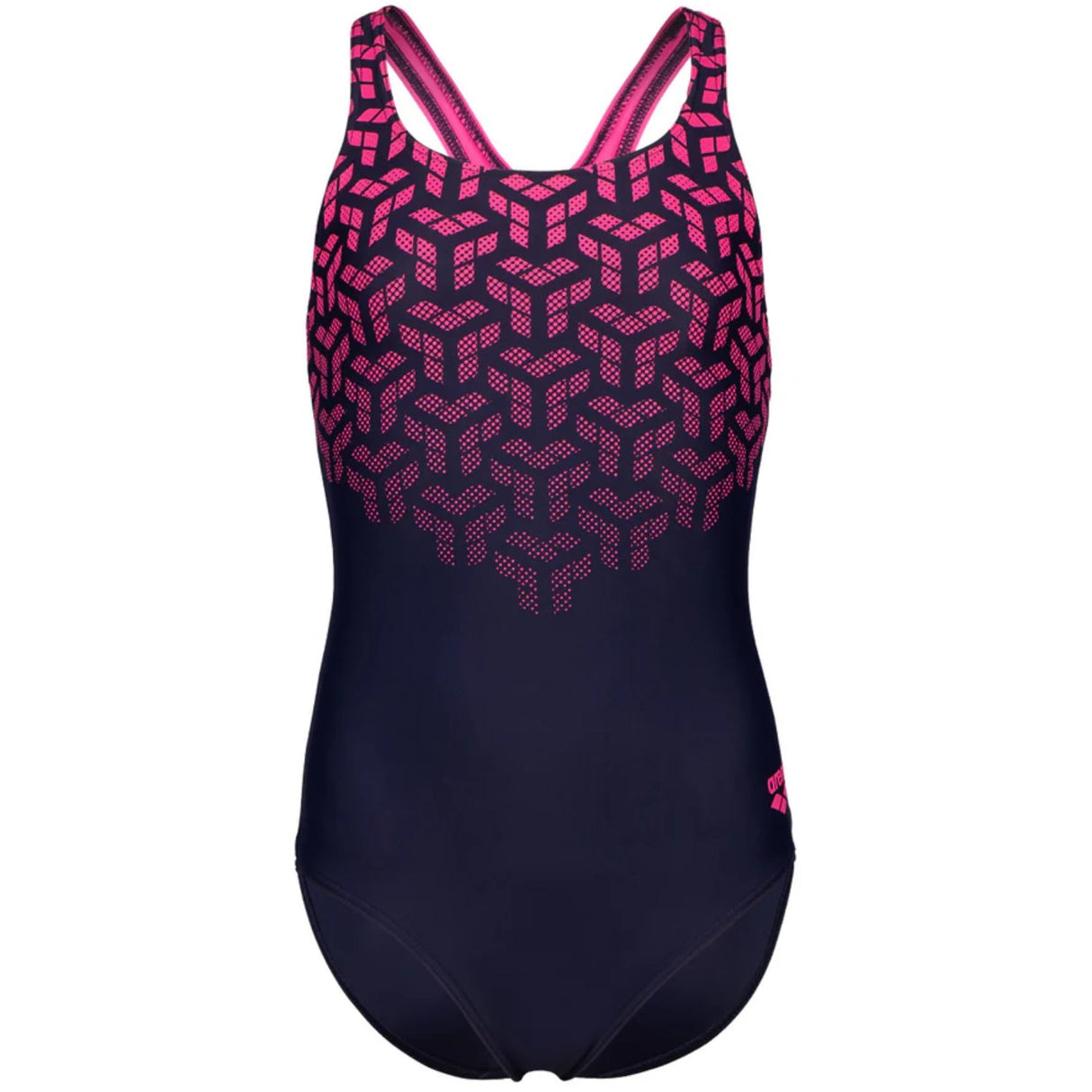 Arena Navy-Shocking Pink Kikko V Badedrakt Swim Pro Back