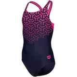 Arena Navy-Shocking Pink Kikko V Badedrakt Swim Pro Back