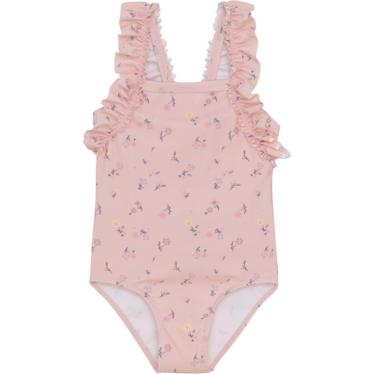 Color Kids Coral Blush Badedrakt m. Frills, AOP