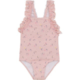 Color Kids Coral Blush Badedrakt m. Frills, AOP