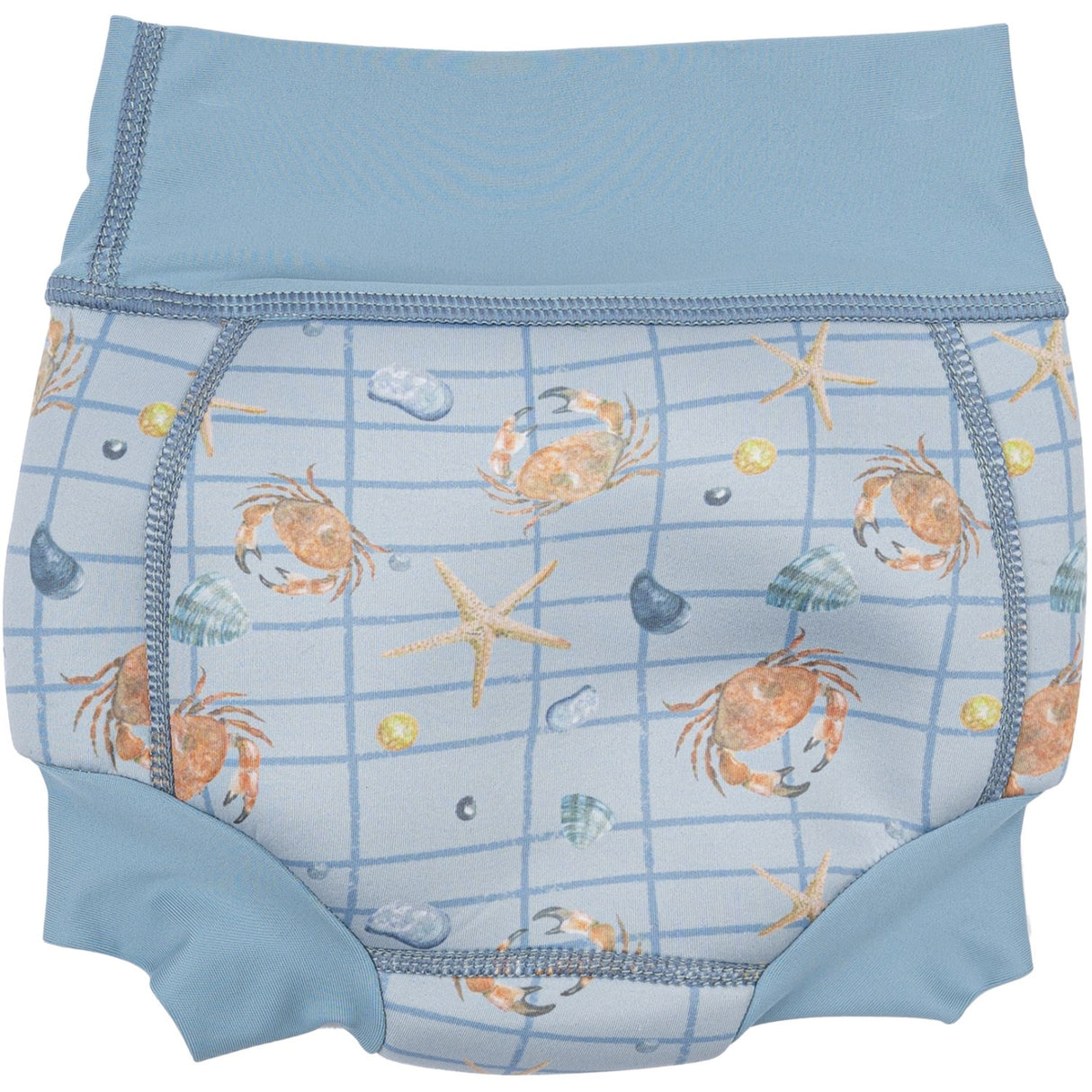 Mikk-Line Faded Denim AOP Baby Badebukser Resirkulert