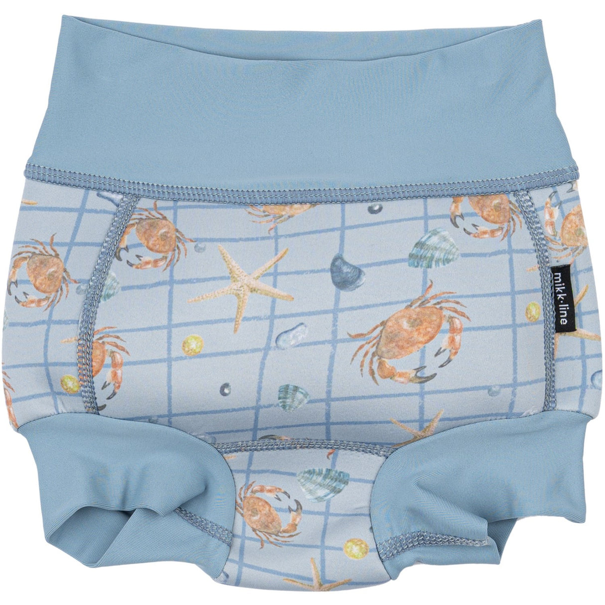 Mikk-Line Faded Denim AOP Baby Badebukser Resirkulert