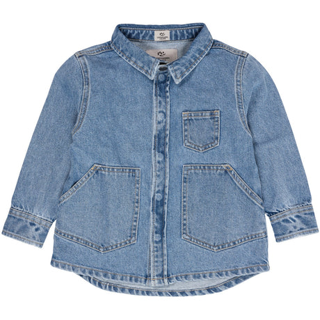 COPENHAGEN COLORS Lt Blue Indigo Washed Organic Jeans Jakke