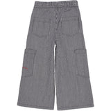 COPENHAGEN COLORS Navy Stripe Striped Wide Bukser W Pockets