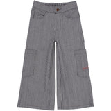 COPENHAGEN COLORS Navy Stripe Striped Wide Bukser W Pockets