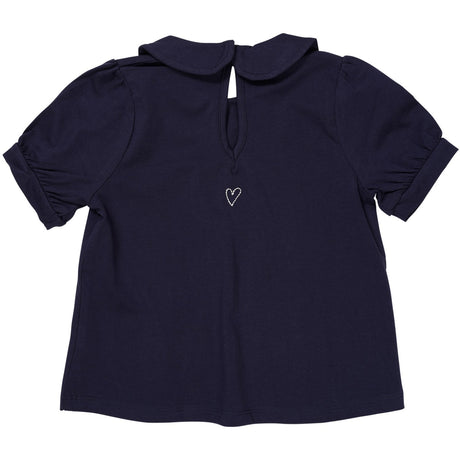 COPENHAGEN COLORS Navy Solid T-shirt m. Collar