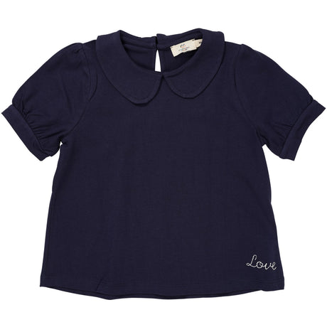 COPENHAGEN COLORS Navy Solid T-shirt m. Collar
