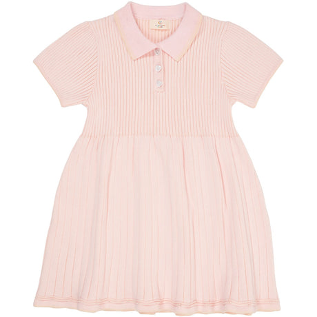 COPENHAGEN COLORS Ballerinasko/Cream Comb. Rib Polo Strikket kjole