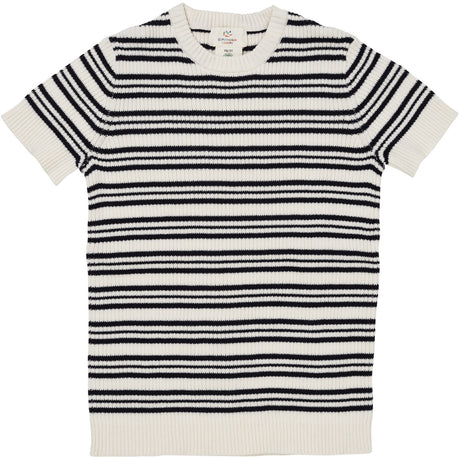 COPENHAGEN COLORS Navy Stripe strikket ribbestrikket T-shirt