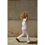 COPENHAGEN COLORS Ballerina/Cream Stripe Stripete Flare Bukser