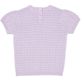 COPENHAGEN COLORS Lavendel strikket Pointelle T-shirt