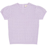 COPENHAGEN COLORS Lavendel strikket Pointelle T-shirt