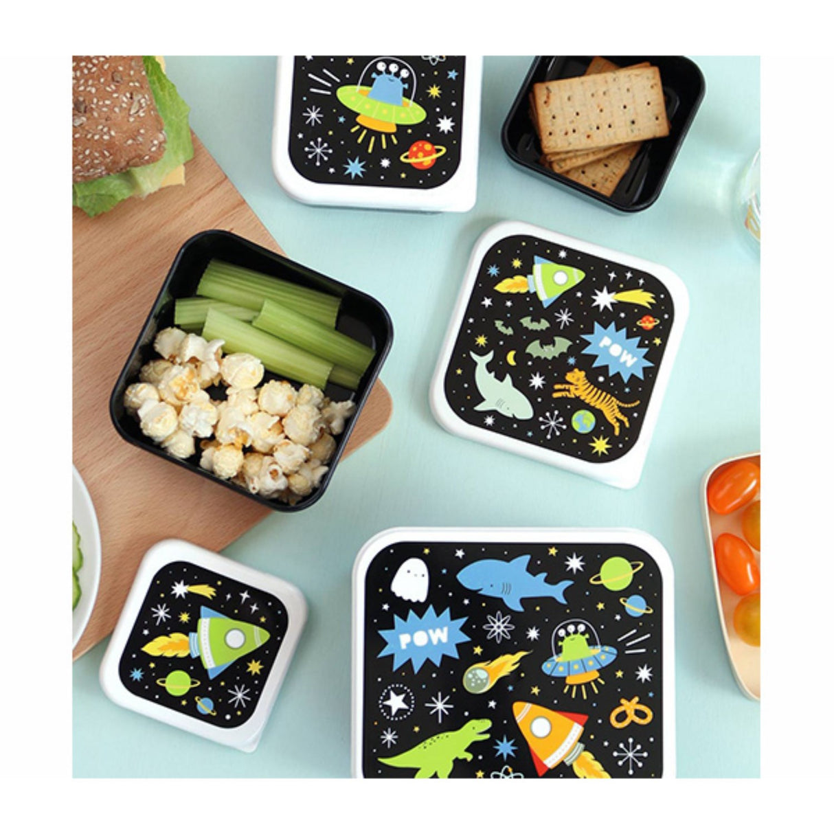 A Little Lovely Company Galaxy Lunch & Snack Box Sett