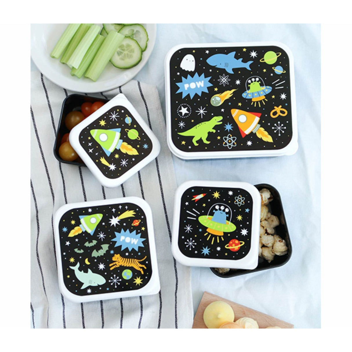 A Little Lovely Company Galaxy Lunch & Snack Box Sett