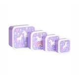 A Little Lovely Company Unicorn Dreams Lunch & Snack Box Sett