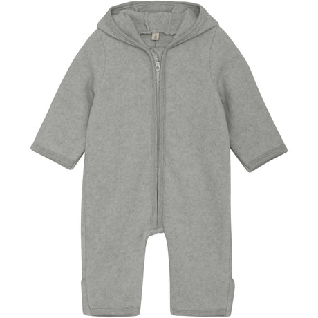 Huttelihut Lys Grey Melange Klapvogn Kjole Ears Cot. Fleece