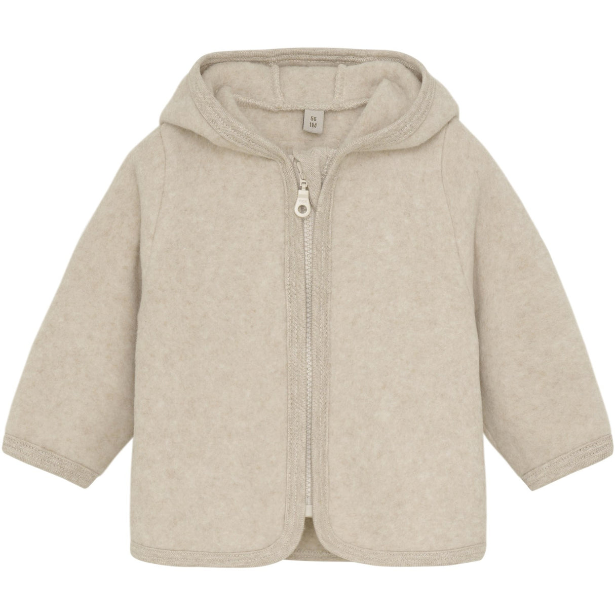 Huttelihut Camel Melange Jakke Ears Bomull Fleece