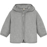 Huttelihut Lys Grey Melange Jakke Ears Bomull Fleece