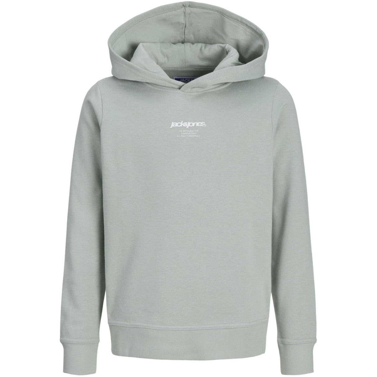 Jack & Jones Junior Aqua Gray Tarmac Camo Back Print Hettegenser