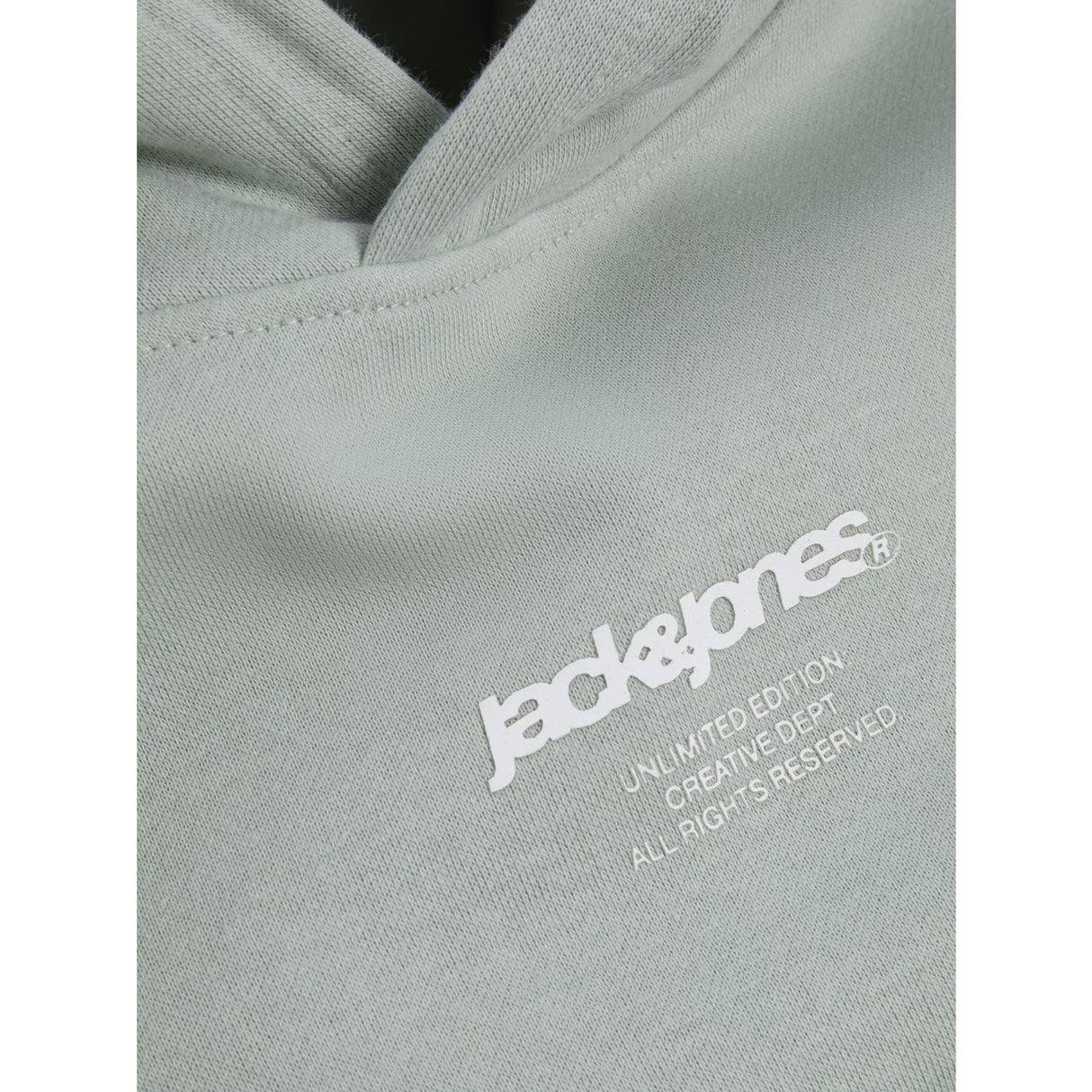 Jack & Jones Junior Aqua Gray Tarmac Camo Back Print Hettegenser