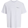 Jack & Jones Junior Bright White Retiro Back T-Shirt Crew Neck
