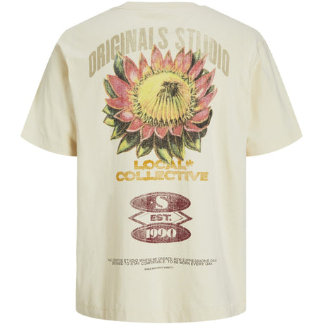 Jack & Jones Junior Antique White Retiro Back T-Shirt Crew Neck