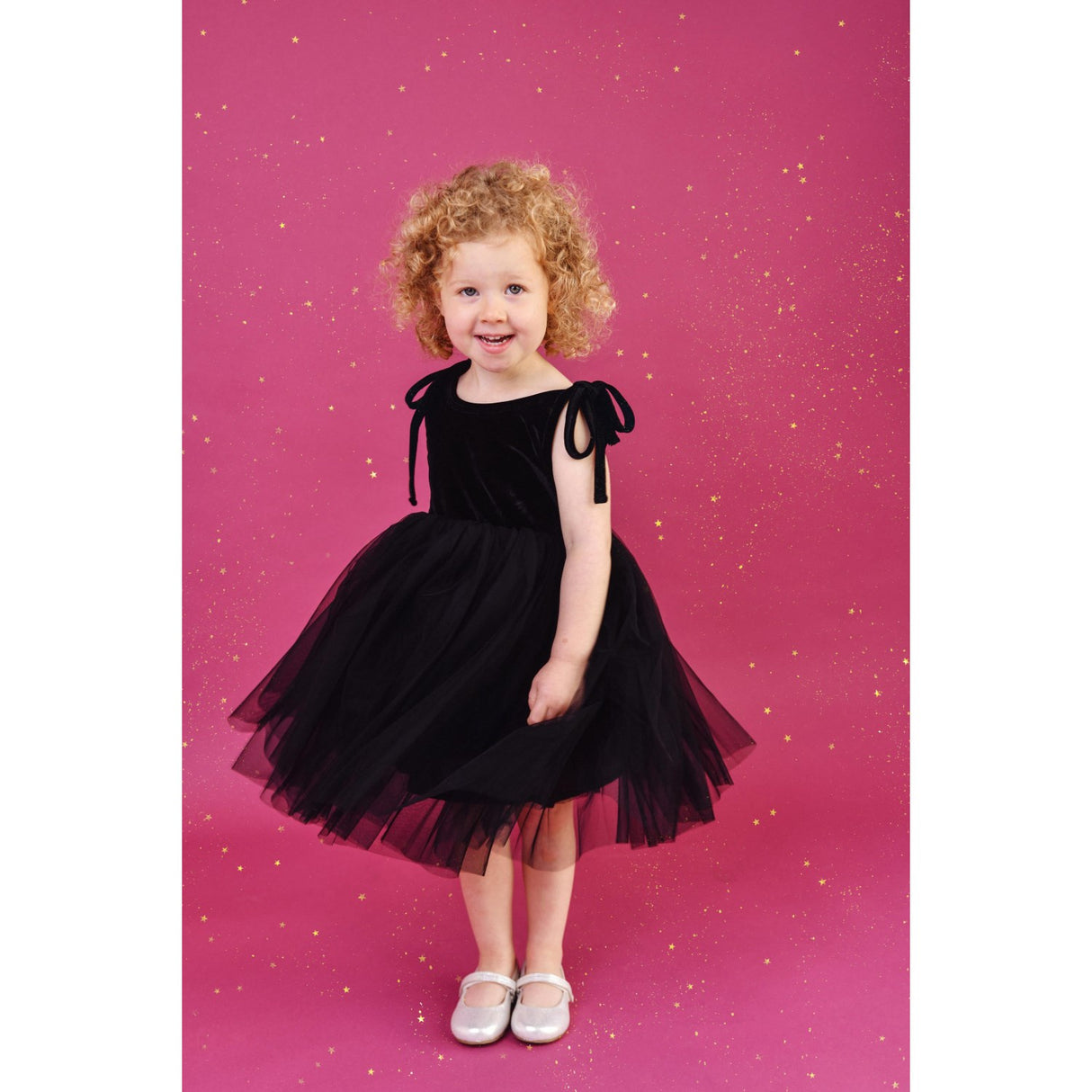 Dolly by Le Petit Tom Black Dolly Universe Velvet Cosmic Strings Tutu Kjole