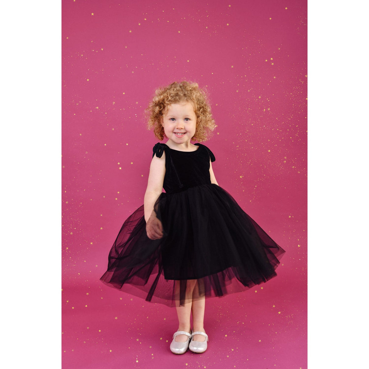 Dolly by Le Petit Tom Black Dolly Universe Velvet Cosmic Strings Tutu Kjole