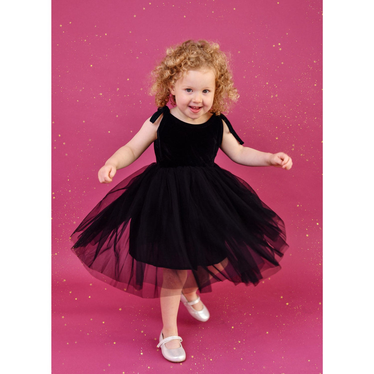 Dolly by Le Petit Tom Black Dolly Universe Velvet Cosmic Strings Tutu Kjole