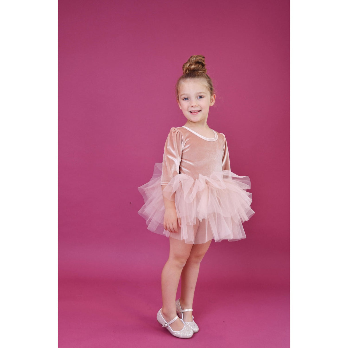 Dolly by Le Petit Tom Pink Dolly Universe Velvet Planet Tutu Kjole