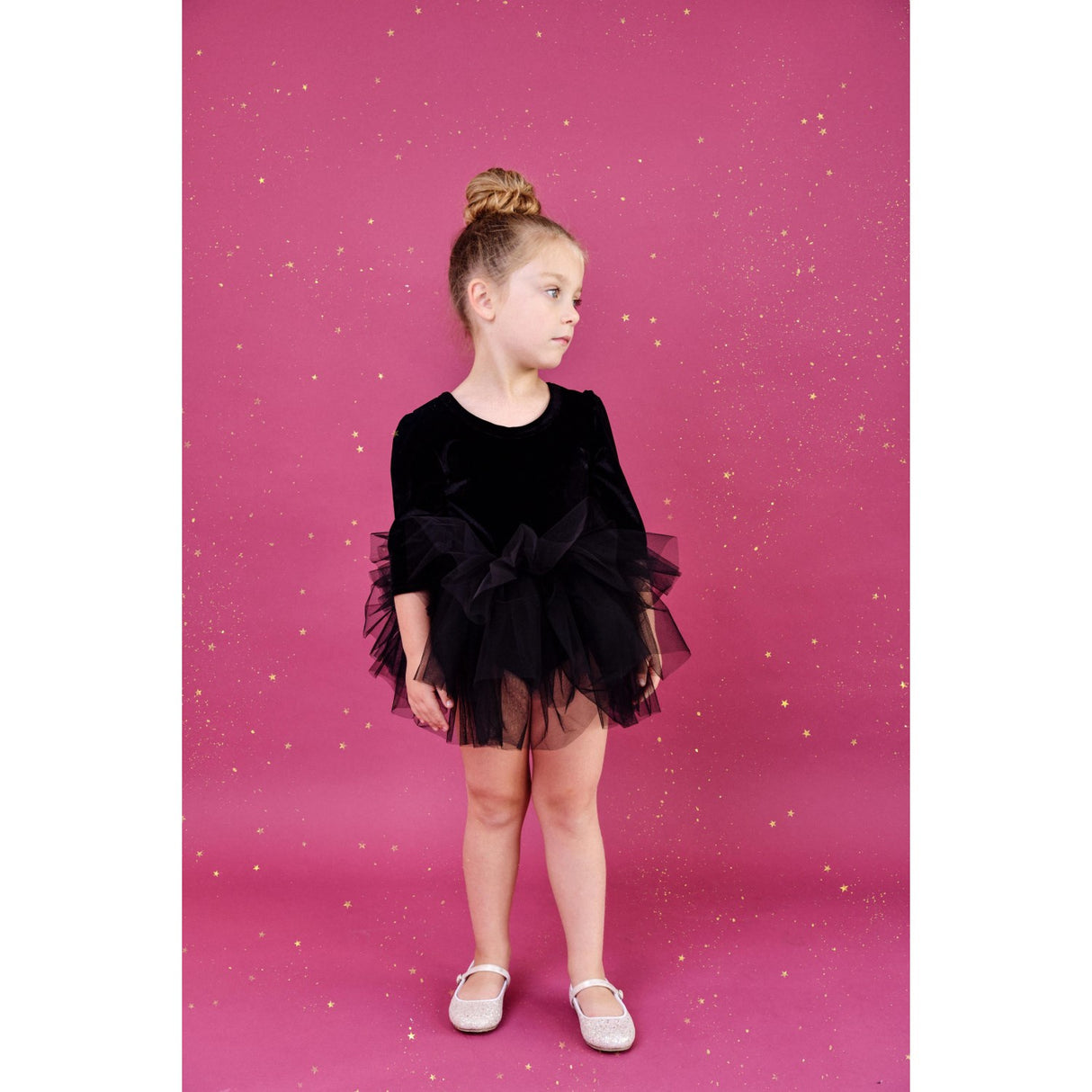 Dolly by Le Petit Tom Black Dolly Universe Velvet Planet Tutu Kjole