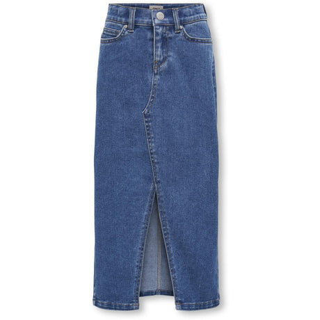 kids ONLY Medium Blue Denim Siri Front Slit Skjørt Denim
