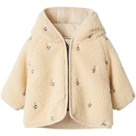 Lil'Atelier Bleached Sand Nalo Loose Sherpa Jakke
