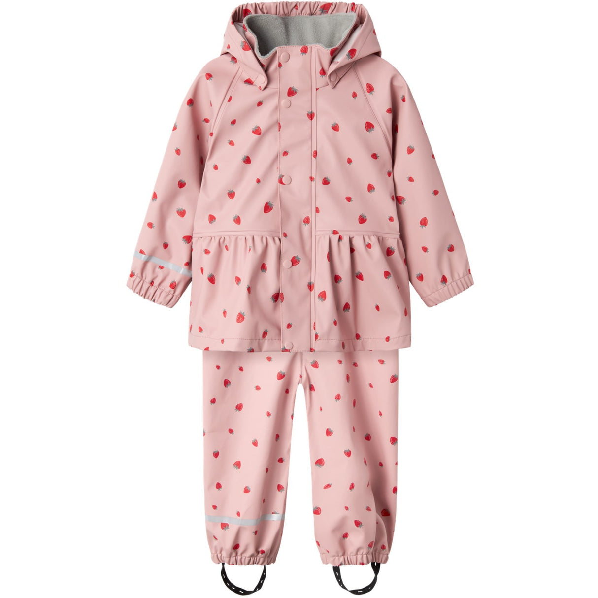 Name It Pale Mauve Strawberry Dry10 Regnsett AOP Fo