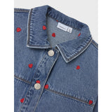 Name It Medium Blue Denim Heart Mandy Denim Embroidery Jakke